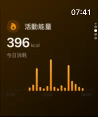 Apple Watch 活動能量追蹤畫面